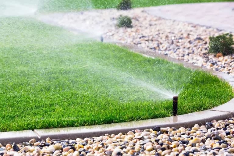 Healthy green lawn with a clean concrete edge in an Adelaide garden